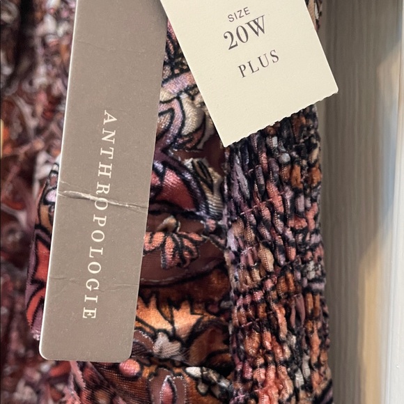 Anthropologie Burgundy Velvet Midi Dress - Picture 5 of 10